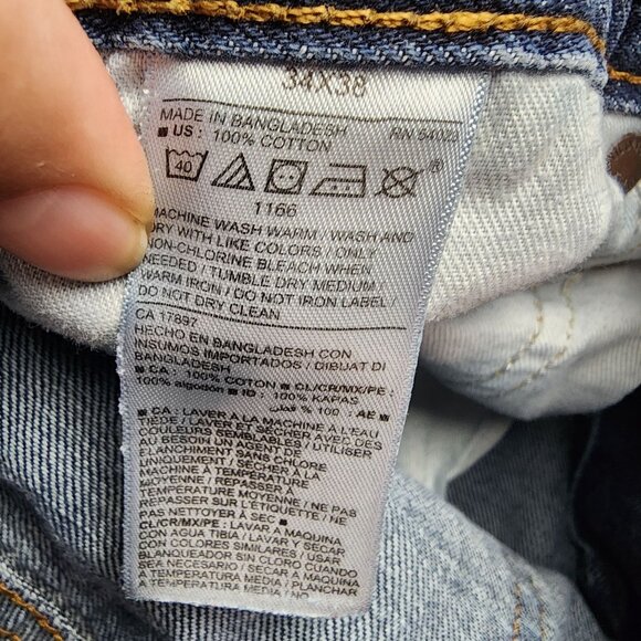 Old Navy Jeans Mens 34x38 Blue Straight Leg 100% Cotton - Picture 3 of 12